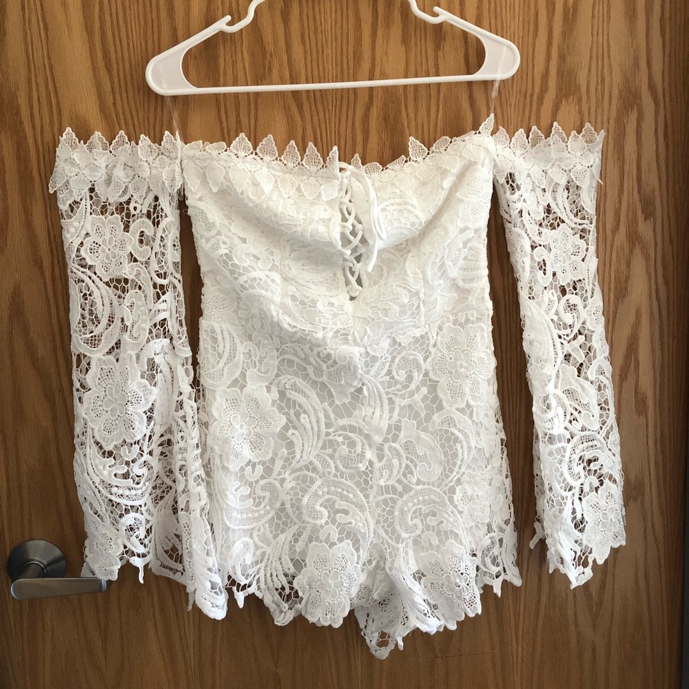 Long Sleeve Lace Romper